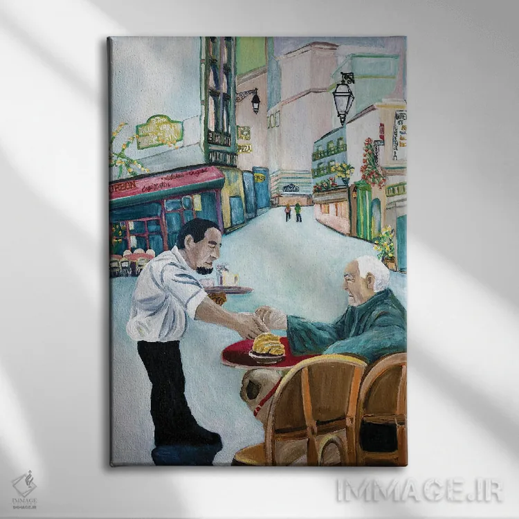 تابلو دکوراتیو کافه پاگ اثر دبورا ایو آلاسترا - نمای روبهرو روی دیوار