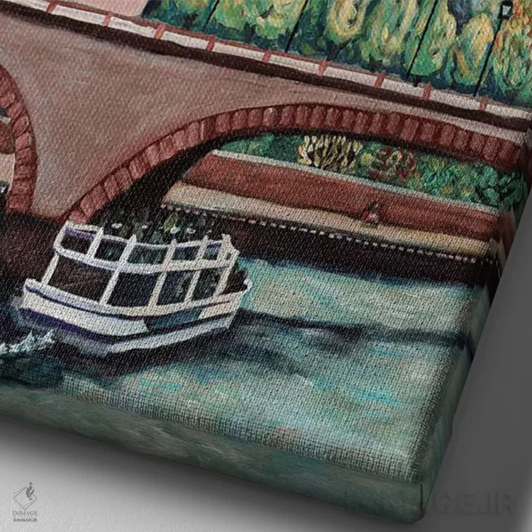 تابلو دکوراتیو نمای برج ایفل اثر دبورا ایو آلاسترا - نمای نزدیک بافت بوم