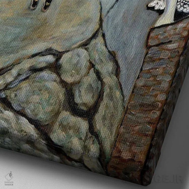 تابلو دکوراتیو نگاهگر اثر دبورا ایو آلاسترا - نمای نزدیک بافت بوم