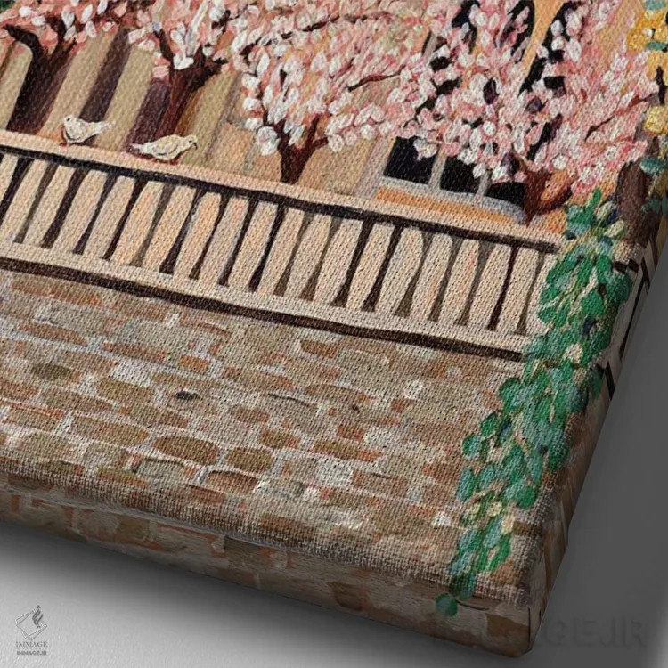 تابلو دکوراتیو کبوتران نوتردام اثر دبورا ایو آلاسترا - نمای نزدیک بافت بوم