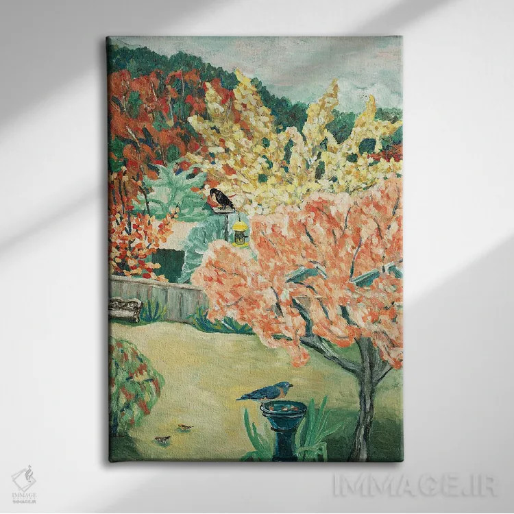 تابلو دکوراتیو پاییز حیاط پشتی اثر دبورا ایو آلاسترا - نمای روبهرو روی دیوار