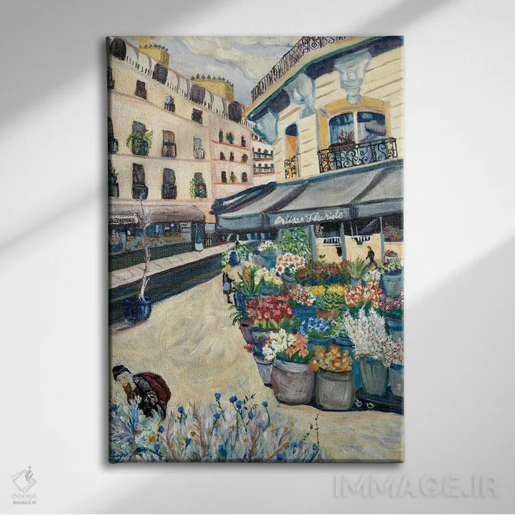 تابلو دکوراتیو گل های وحشی اثر دبورا ایو آلاسترا - نمای روبهرو روی دیوار