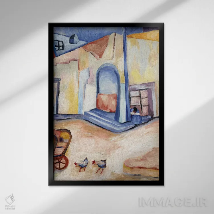 تابلو دکوراتیو گوشه خیابان گواناخواتو اثر دبورا ایو آلاسترا - نمای قابدار مشکی