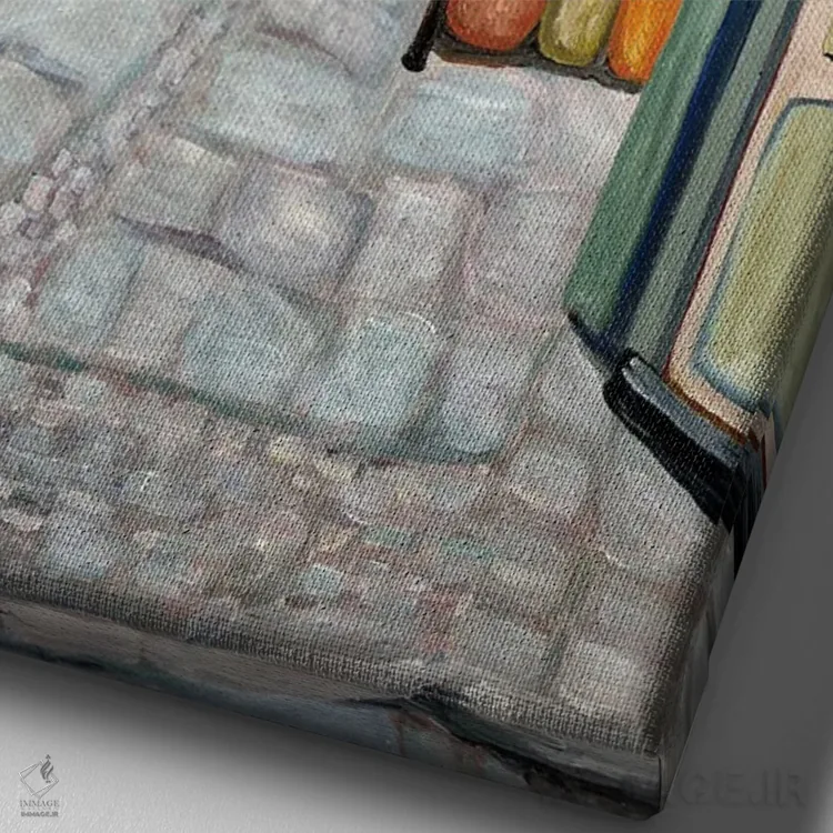 تابلو دکوراتیو روستای همپستد اثر دبورا ایو آلاسترا - نمای نزدیک بافت بوم