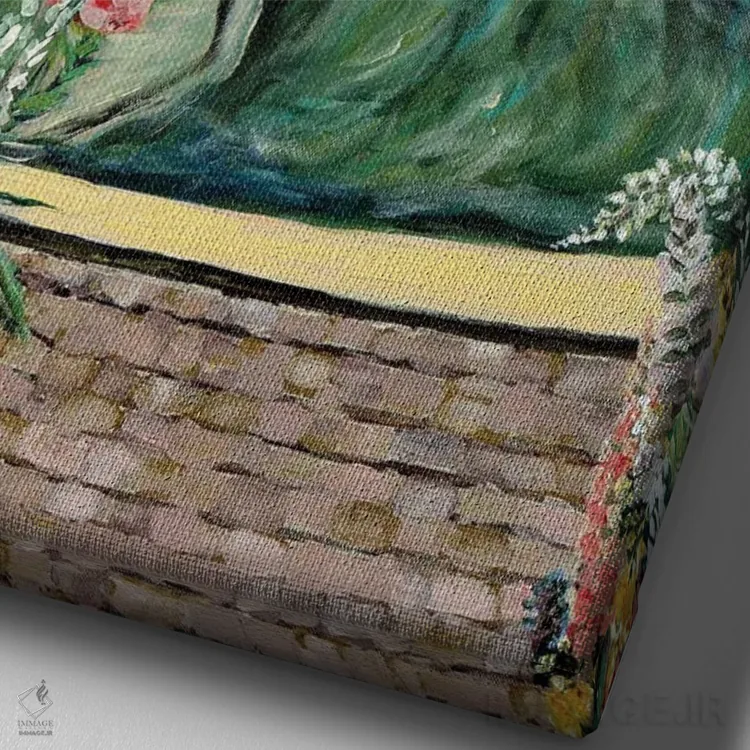 تابلو دکوراتیو باغ ملکه اثر دبورا ایو آلاسترا - نمای نزدیک بافت بوم