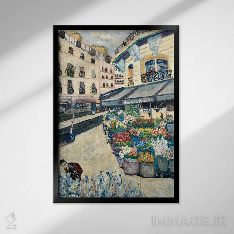 تابلو دکوراتیو گل های وحشی اثر دبورا ایو آلاسترا - نمای قابدار مشکی