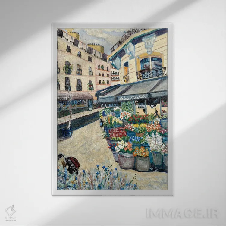 تابلو دکوراتیو گل های وحشی اثر دبورا ایو آلاسترا - نمای قابدار سفید