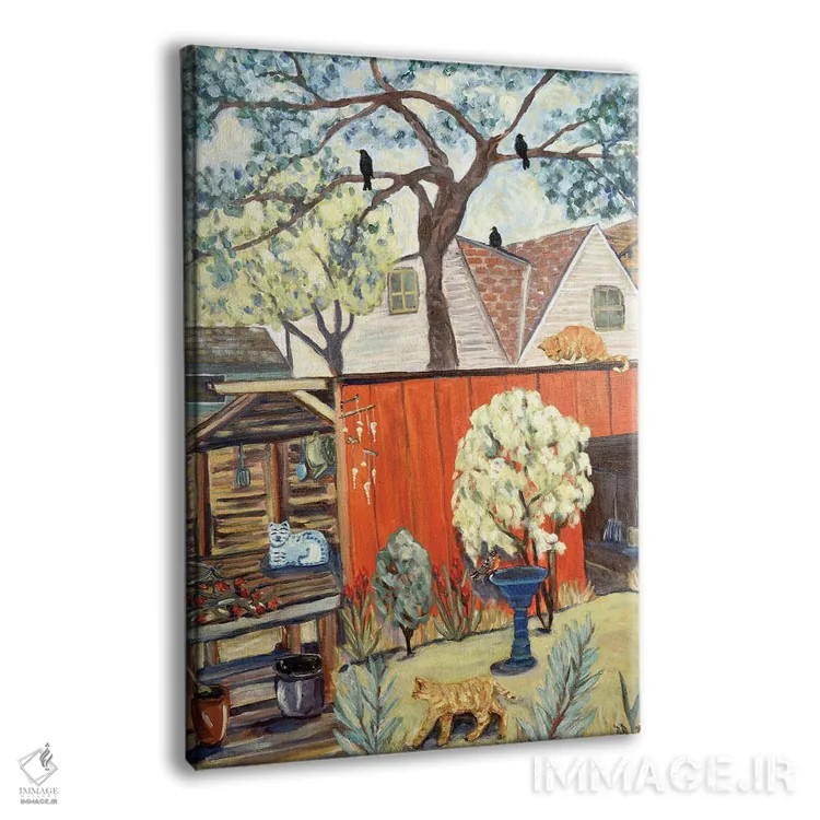 تابلو دکوراتیو جنگل حیاط پشتی اثر دبورا ایو آلاسترا - نمای پرسپکتیو محصول