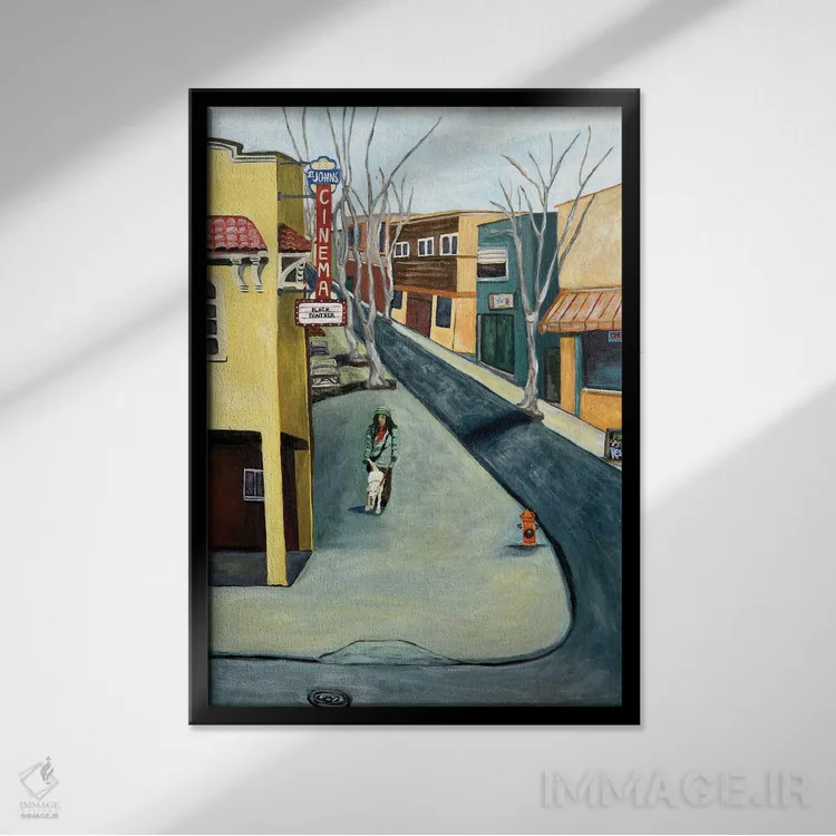 تابلو دکوراتیو زمستان سنت جانز اثر دبورا ایو آلاسترا - نمای قابدار مشکی