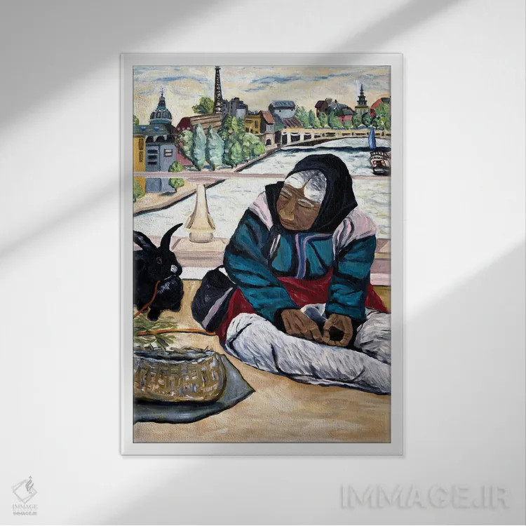 تابلو دکوراتیو پاریسی ها اثر دبورا ایو آلاسترا - نمای قابدار سفید