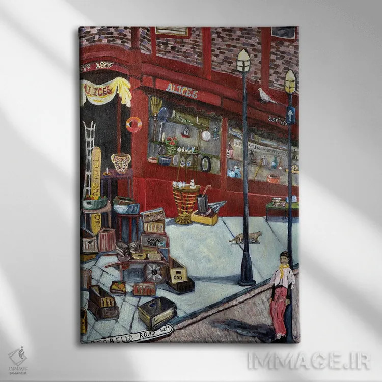 تابلو دکوراتیو خیابان پورتوبلو اثر دبورا ایو آلاسترا - نمای روبهرو روی دیوار