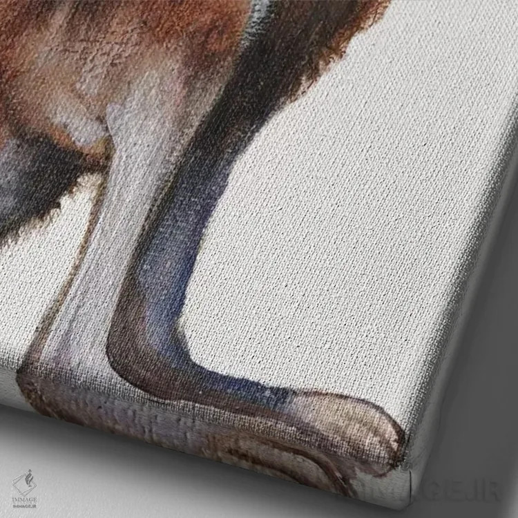 تابلو دکوراتیو حیوانات حمام ۴ اثر دانا بروکس - نمای نزدیک بافت بوم