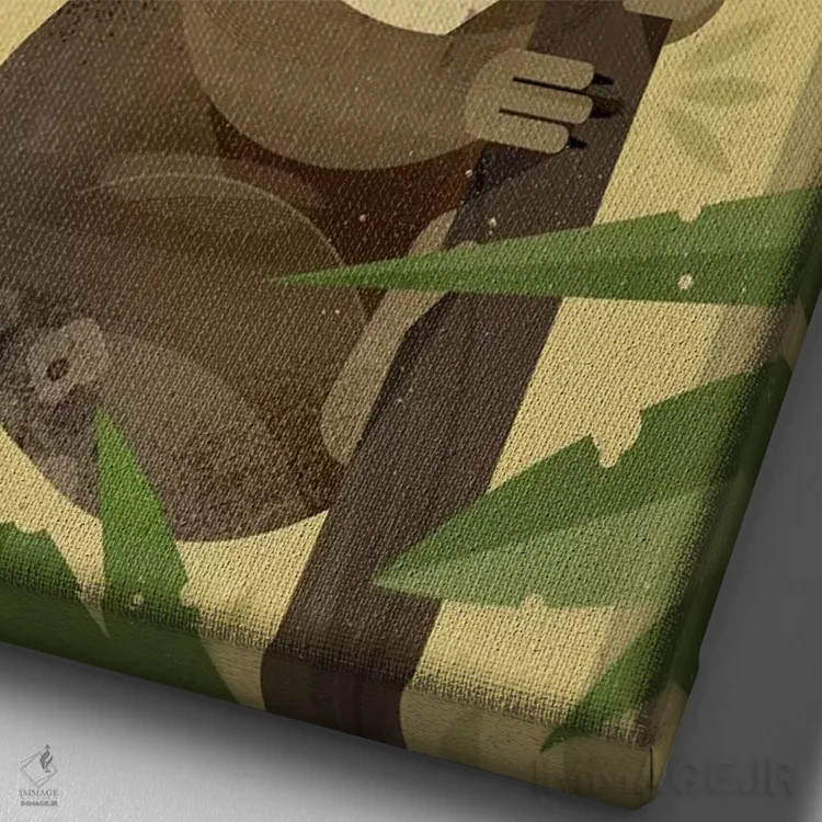 تابلو دکوراتیو کوآلا اثر دیتر براون - نمای نزدیک بافت بوم