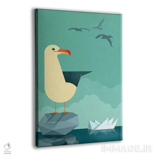 تابلو دکوراتیو مرغ دریایی اثر دیتر براون - نمای پرسپکتیو محصول