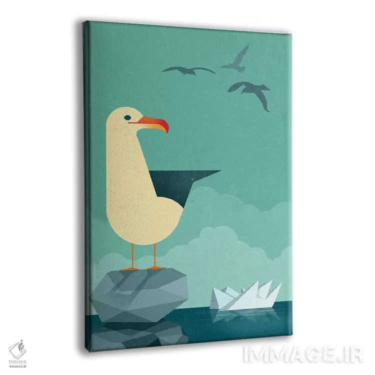 تابلو دکوراتیو مرغ دریایی اثر دیتر براون - نمای پرسپکتیو محصول