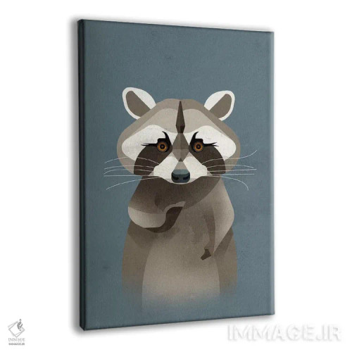 تابلو دکوراتیو راکون اثر دیتر براون - نمای پرسپکتیو محصول