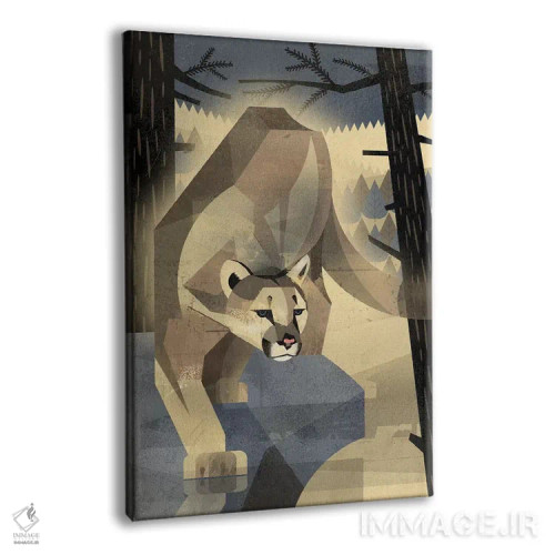 تابلو مدرن شیر کوهی اثر دیتر براون - نمای پرسپکتیو محصول