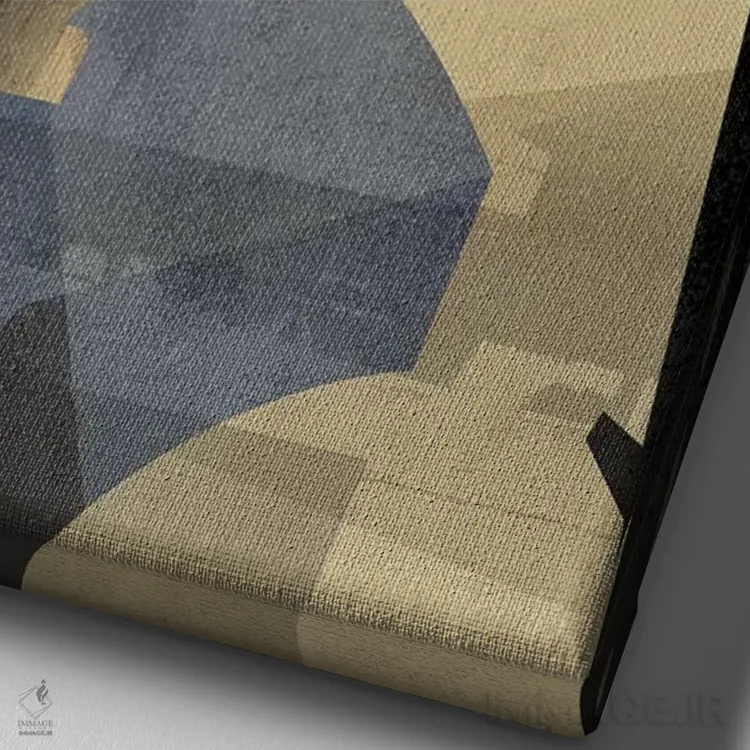 تابلو مدرن شیر کوهی اثر دیتر براون - نمای نزدیک بافت بوم