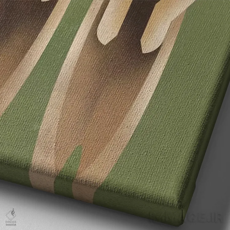 تابلو دکوراتیو میرکت ها اثر دیتر براون - نمای نزدیک بافت بوم