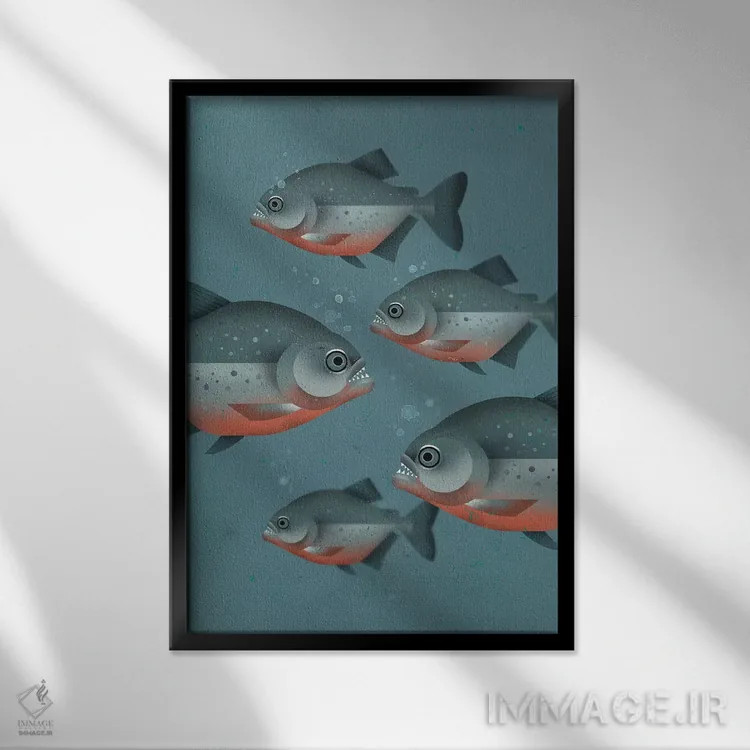 تابلو دکوراتیو پیراناها اثر دیتر براون - نمای قابدار مشکی