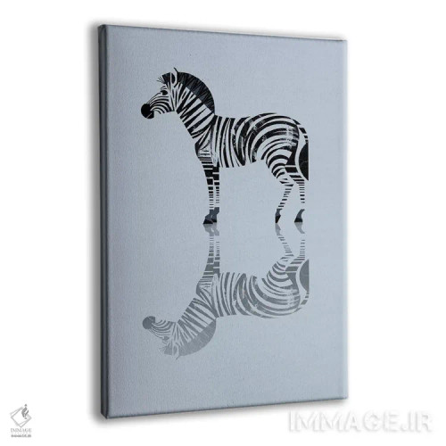 تابلو مینیمال گورخر اثر دیتر براون - نمای پرسپکتیو محصول