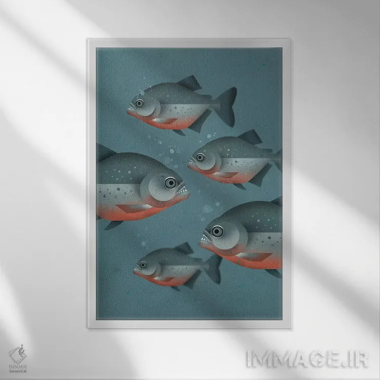 تابلو دکوراتیو پیراناها اثر دیتر براون - نمای قابدار سفید