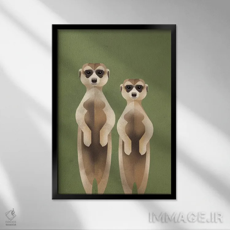 تابلو دکوراتیو میرکت ها اثر دیتر براون - نمای قابدار مشکی