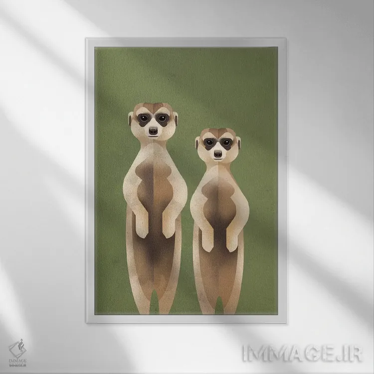 تابلو دکوراتیو میرکت ها اثر دیتر براون - نمای قابدار سفید