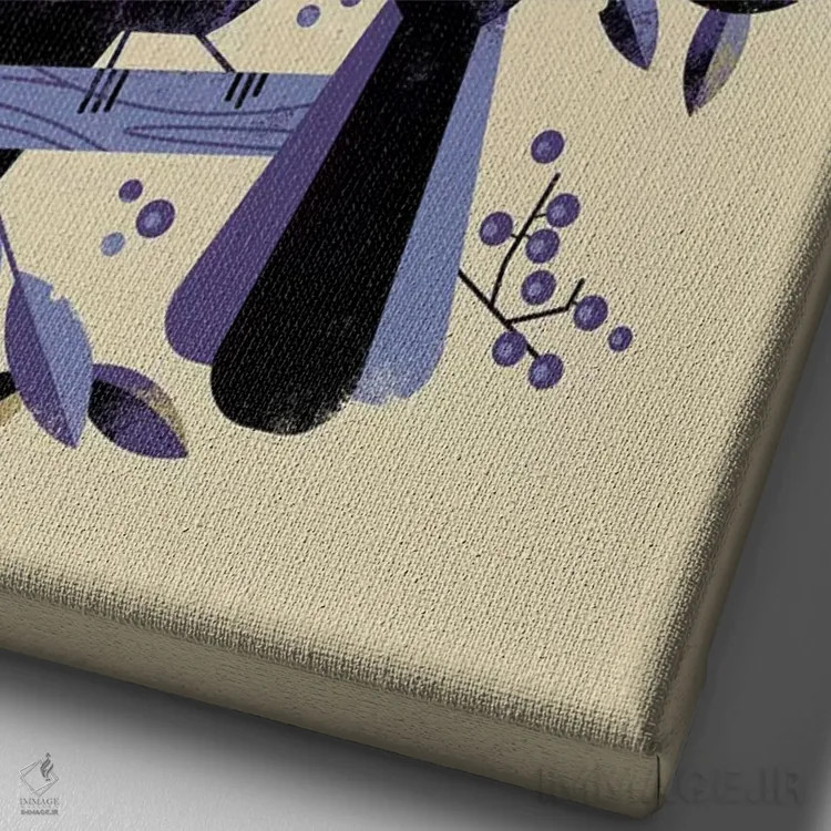 تابلو دکوراتیو توقان ها اثر دیتر براون - نمای نزدیک بافت بوم