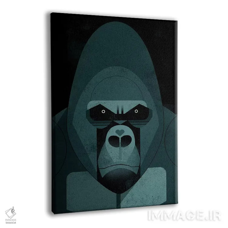 تابلو دکوراتیو گوریل اثر دیتر براون - نمای پرسپکتیو محصول