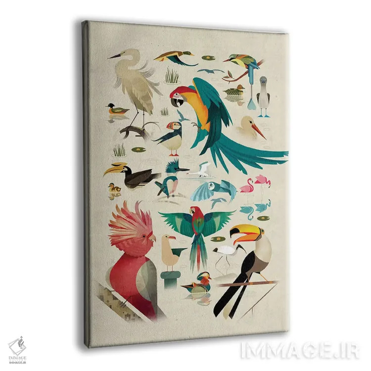 تابلو دکوراتیو پرندگان اثر دیتر براون - نمای پرسپکتیو محصول