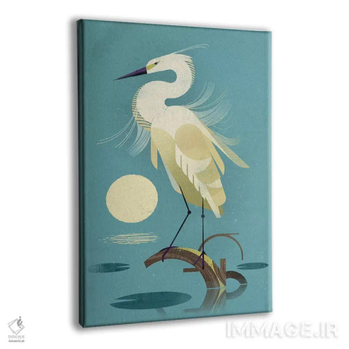 تابلو دکوراتیو حواصیل کوچک اثر دیتر براون - نمای پرسپکتیو محصول