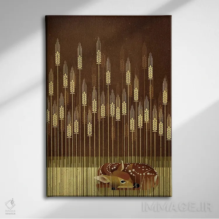 تابلو دکوراتیو آهوچه اثر دیتر براون - نمای روبهرو روی دیوار