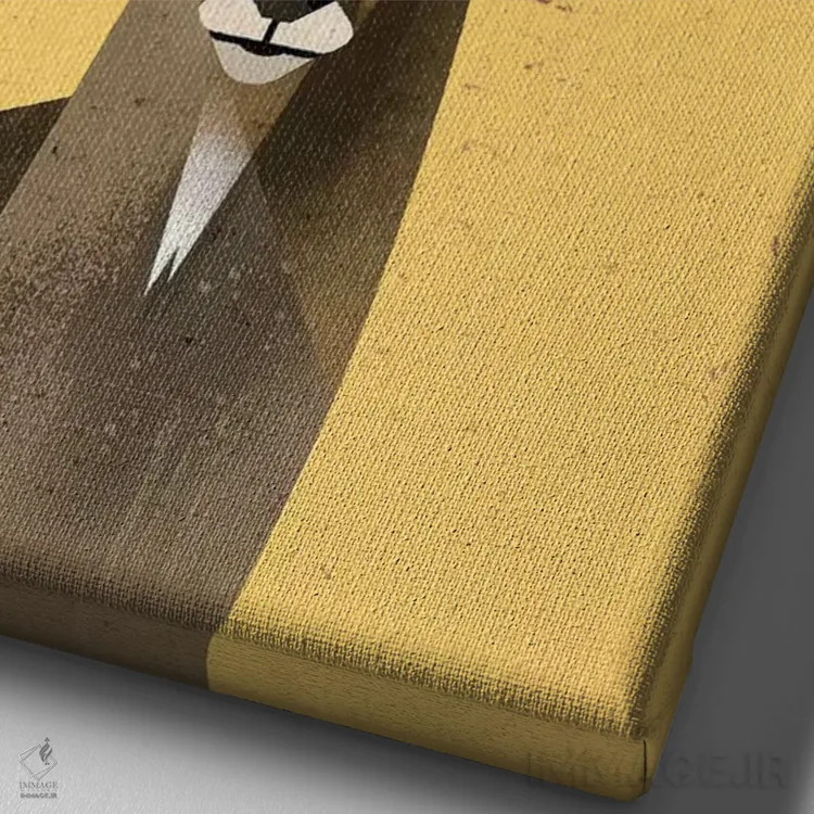 تابلو دکوراتیو کودوی بزرگ اثر دیتر براون - نمای نزدیک بافت بوم