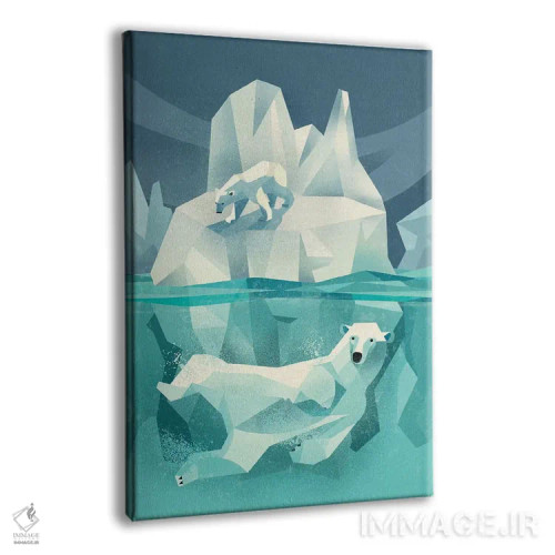 تابلو دکوراتیو خرس قطبی اثر دیتر براون - نمای پرسپکتیو محصول