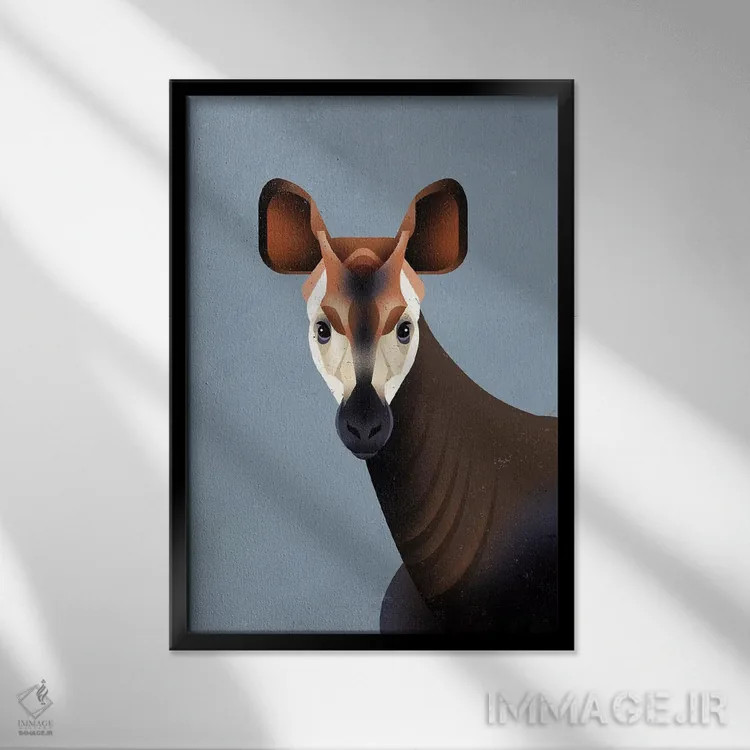 تابلو دکوراتیو اوکاپی اثر دیتر براون - نمای قابدار مشکی