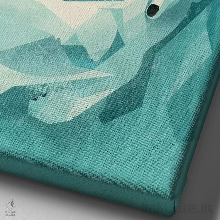 تابلو دکوراتیو خرس قطبی اثر دیتر براون - نمای نزدیک بافت بوم