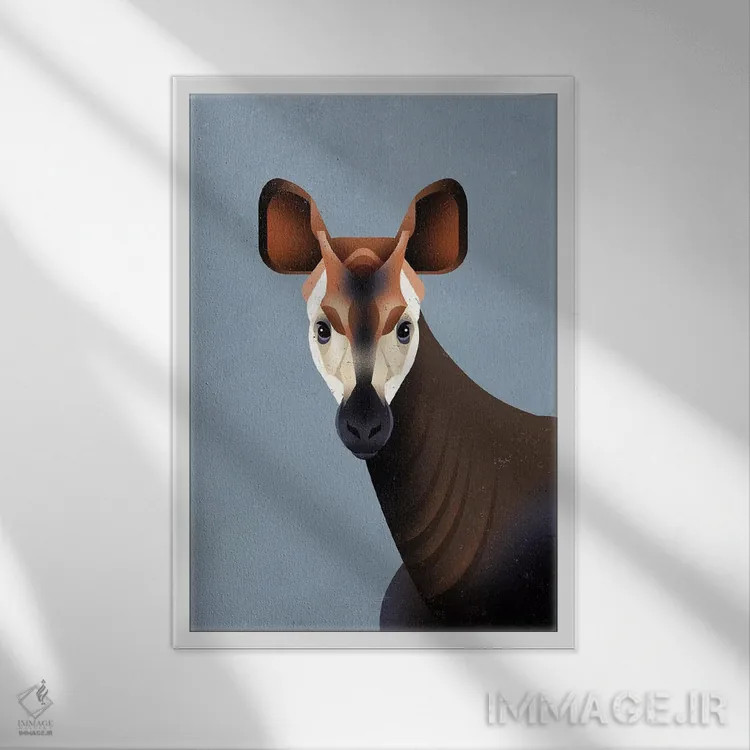 تابلو دکوراتیو اوکاپی اثر دیتر براون - نمای قابدار سفید