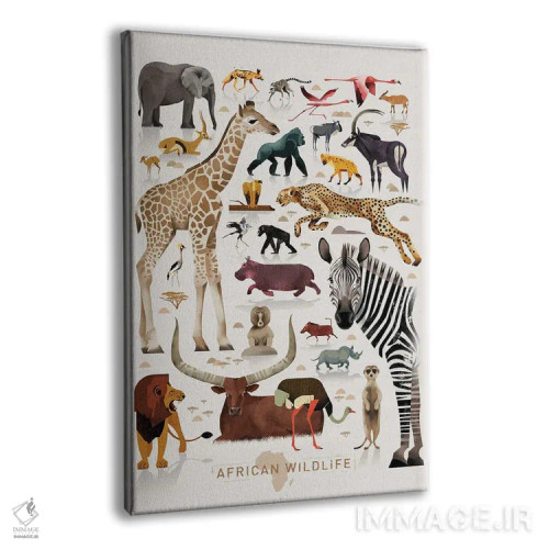 تابلو دکوراتیو حیات وحش آفریقا اثر دیتر براون - نمای پرسپکتیو محصول