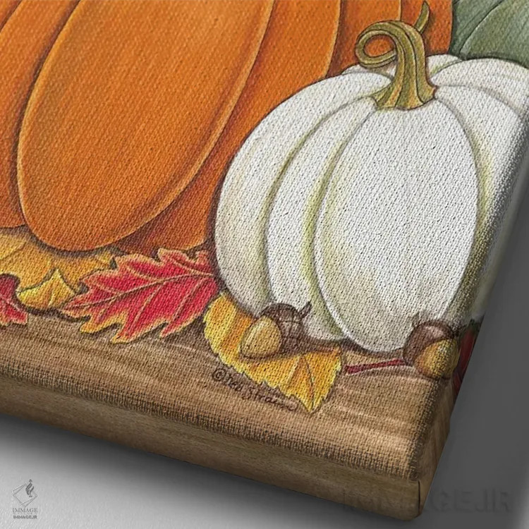 تابلو دکوراتیو جغد در مزرعه کدوحلوایی اثر دب استرین - نمای نزدیک بافت بوم