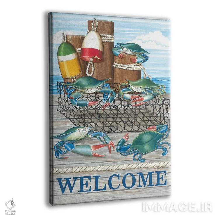 تابلو دکوراتیو خوش آمدگویی خرچنگ اثر دب استرین - نمای پرسپکتیو محصول