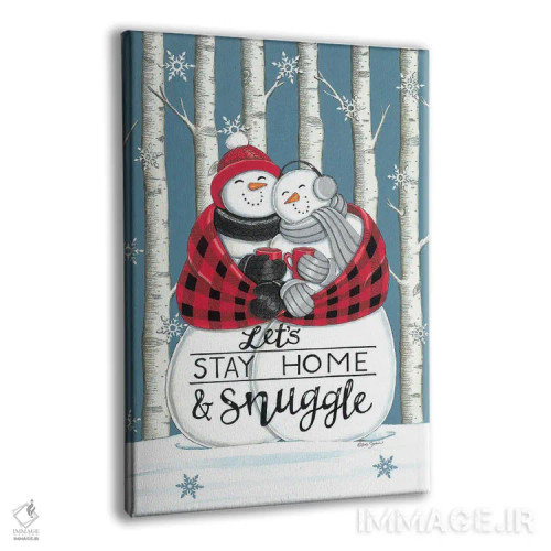 تابلو دکوراتیو بیا در خانه بمانیم و کنار هم باشیم اثر دب استرین - نمای پرسپکتیو محصول