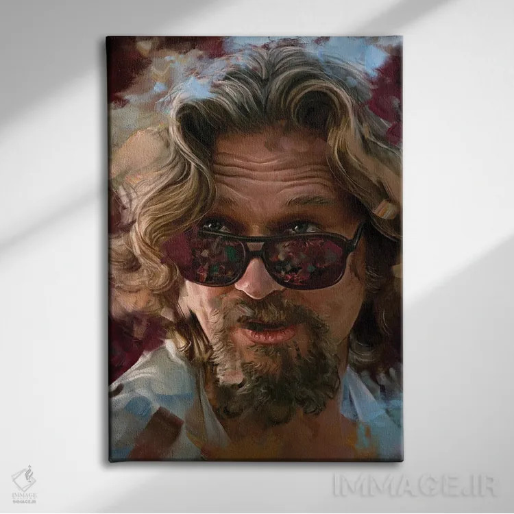 تابلو دکوراتیو لبووسکی اثر دمیتری بلف - نمای روبهرو روی دیوار