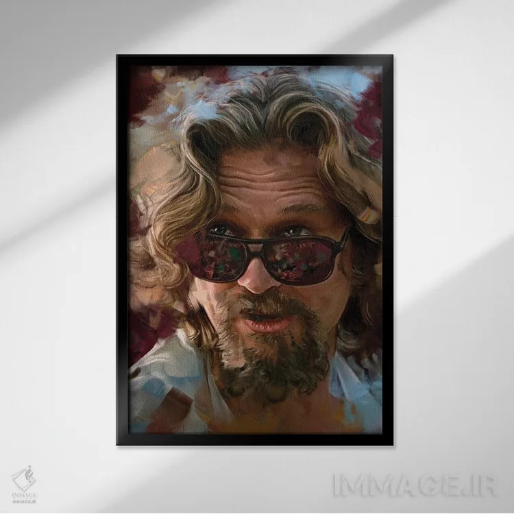 تابلو دکوراتیو لبووسکی اثر دمیتری بلف - نمای قابدار مشکی