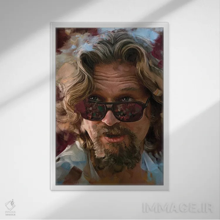 تابلو دکوراتیو لبووسکی اثر دمیتری بلف - نمای قابدار سفید