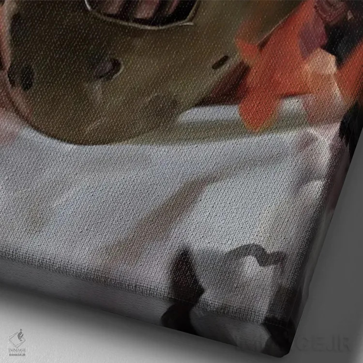 تابلو دکوراتیو هانیبال لکتر اثر دمیتری بلف - نمای نزدیک بافت بوم