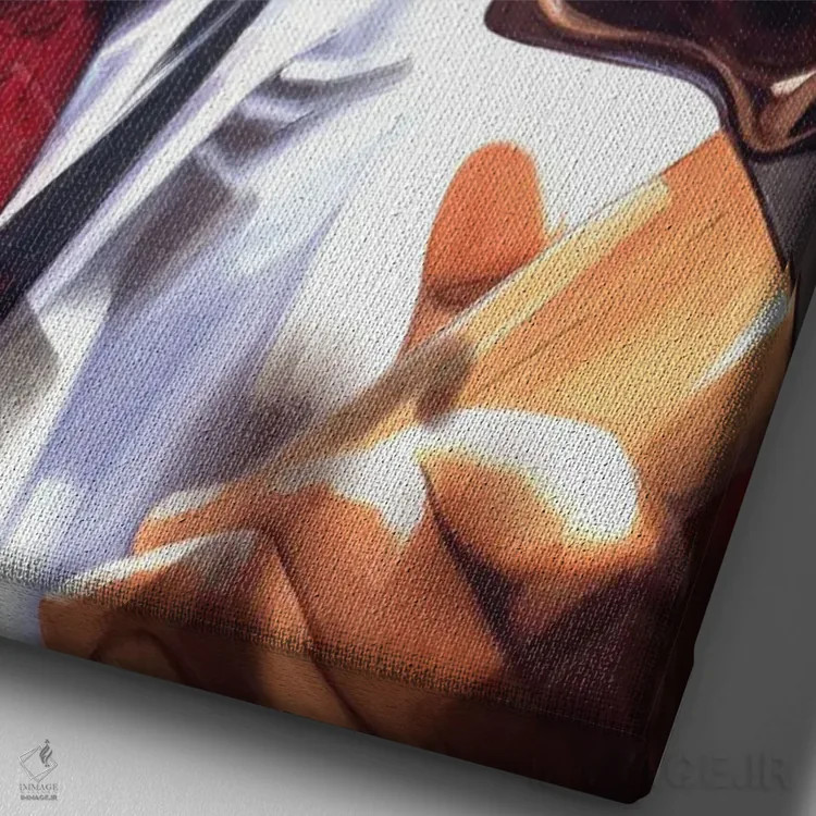 تابلو دکوراتیو روانی آمریکایی اثر دمیتری بلف - نمای نزدیک بافت بوم