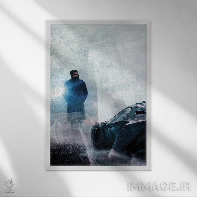 تابلو دکوراتیو بلید رانر ۲۰۴۹ اثر دمیتری بلف - نمای قابدار سفید