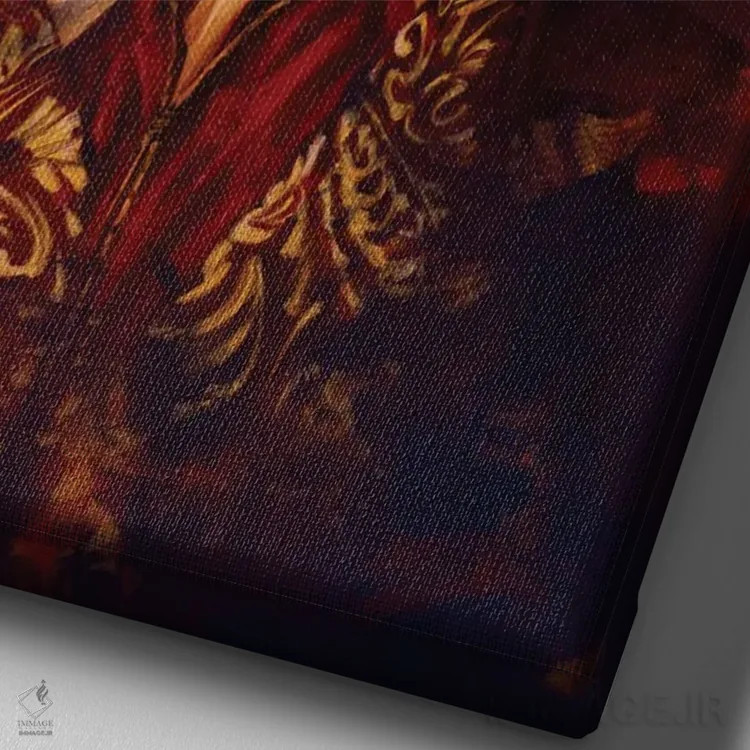 تابلو دکوراتیو جنگو اثر دمیتری بلف - نمای نزدیک بافت بوم