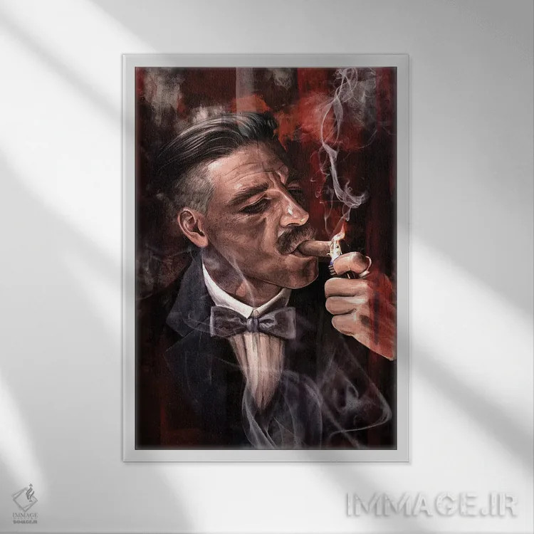 تابلو دکوراتیو آرتور شلبی، پیکی بلایندرز اثر دمیتری بلف - نمای قابدار سفید